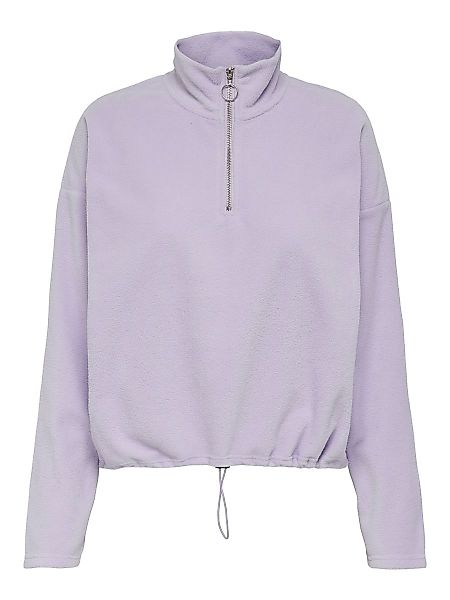 ONLY Fleece Zipper Pullover Damen Pink günstig online kaufen
