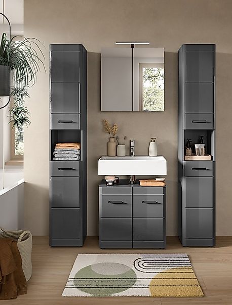 welltime Badmöbel-Set Doux, bestehend aus: Waschbeckenunterschrank und Spie günstig online kaufen