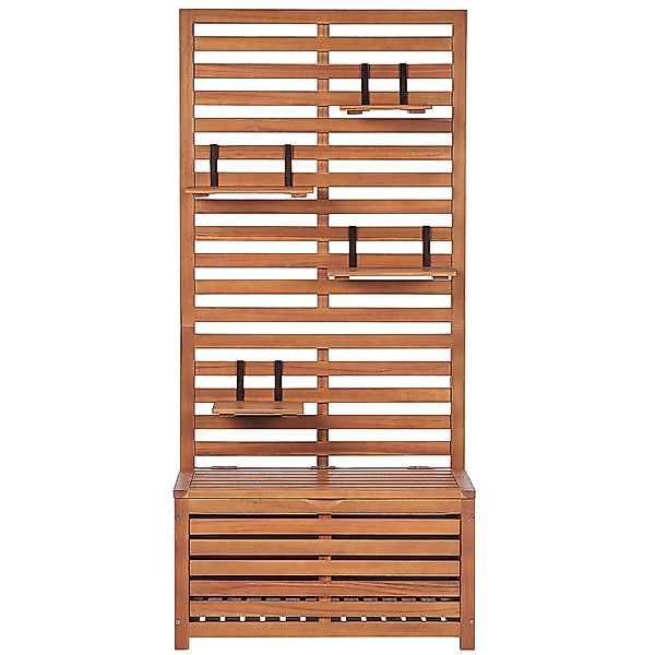 Beliani Gartenbank Heller Holzfarbton 40x80x170 günstig online kaufen