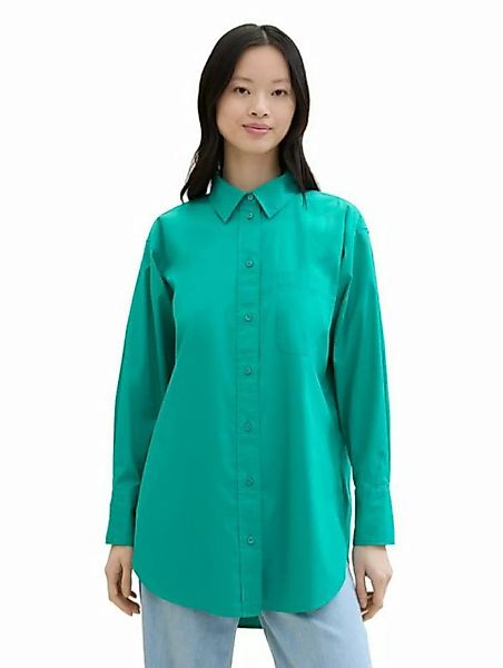 TOM TAILOR Denim T-Shirt long shirt with chest pocket, bright green günstig online kaufen