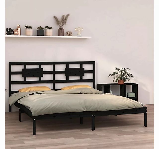 furnicato Bett Massivholzbett Schwarz 160x200 cm günstig online kaufen