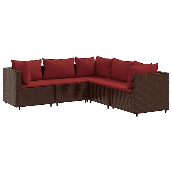 vidaXL Gartenlounge-Set 5-tlg. Garten-Lounge-Set mit Kissen günstig online kaufen
