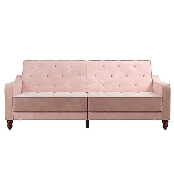 loft24 Schlafsofa Vintage, Couch mit Schlaffunktion, Breite 207 cm, Samtbez günstig online kaufen
