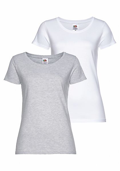 Fruit of the Loom Rundhalsshirt "Lady Fit Premium" Packung, 2er-Pack, 2 Stk günstig online kaufen