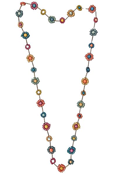 COLLEZIONE ALESSANDRO Lange Kette "Blume", Blumen, geformt aus kleinen Holz günstig online kaufen