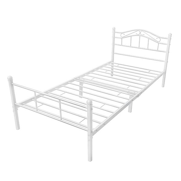 en.casa Metallbett, »Damur« - weiß - günstig online kaufen