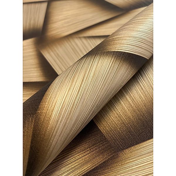 Newroom Vliestapete Carelli Gold Grafik Modern Strukturiert FSC® günstig online kaufen