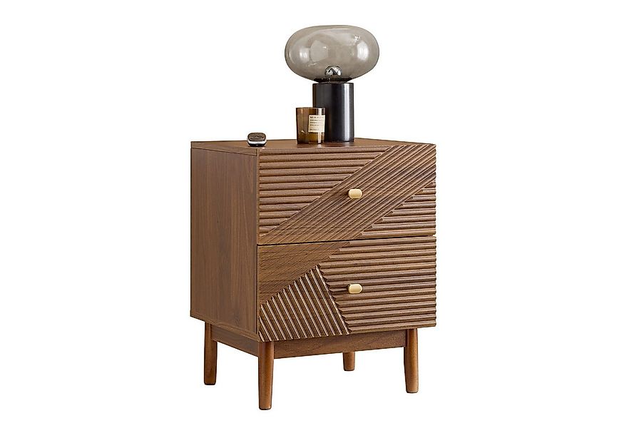 SoBuy Nachttisch FBT170, Nachtschrank mit 2 Schubladen, Beistelltisch Couch günstig online kaufen