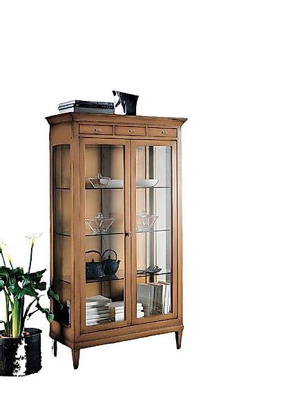 JVmoebel Vitrine Vitrinen Wohnzimmer Braun Schränke Anrichte hell Vitrine S günstig online kaufen