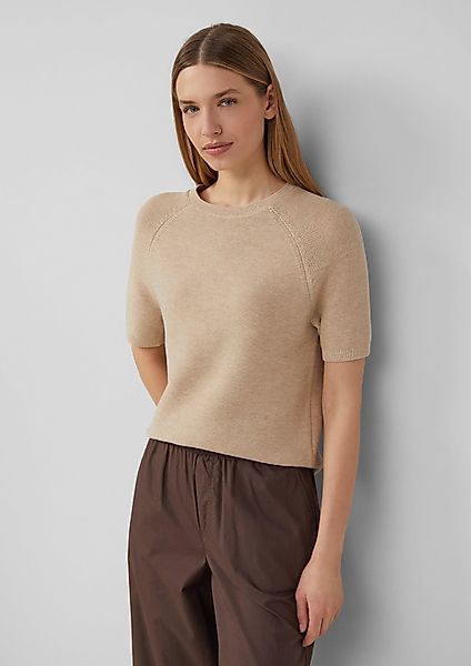 s.Oliver Strickpullover Kurzarm-Strickpullover aus Baumwollmix günstig online kaufen