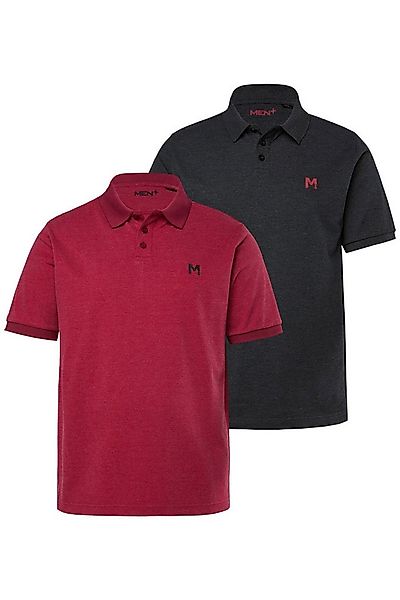 Men Plus Poloshirt Poloshirts 2er-Pack Basic Piqué Halbarm günstig online kaufen