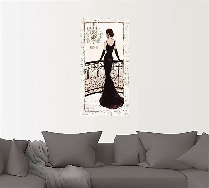 Artland Wandbild "Die schöne in Schwarz", Frau, (1 St.), als Leinwandbild, günstig online kaufen