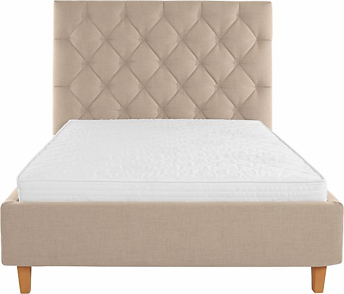 Home affaire Polsterbett "Sunley 140" Kreuzsteppung, Kopfteilhöhe 142 cm, o günstig online kaufen
