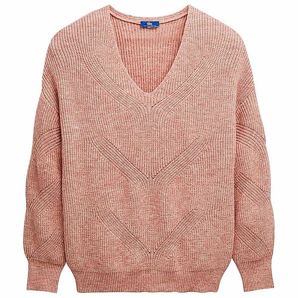 Tbs Esterpul V-ausschnitt Sweater 2XL Pink günstig online kaufen