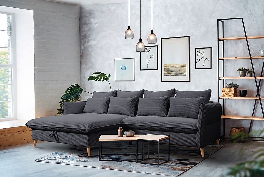 exxpo - sofa fashion Ecksofa "WALPY, elegant und modern, hoher Sitzkomfort, günstig online kaufen