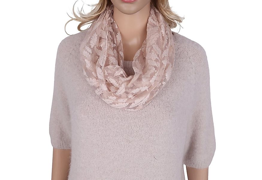 MIRROSI Loop Damen Schal Unifarbe HALBTRANSPARENT, Tolle Muster, Schlauchsc günstig online kaufen