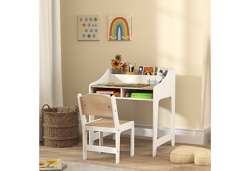 AIYAPLAY Kindertisch mit Stauraum, für 3-8 Jahre (Schülerschreibtisch, 2-St günstig online kaufen