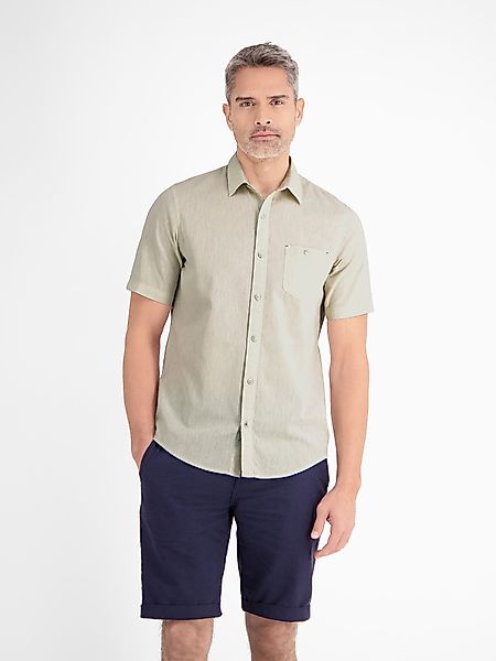 LERROS Kurzarmhemd "LERROS Halbarmhemd mit Leinenanteil, unifarben" günstig online kaufen