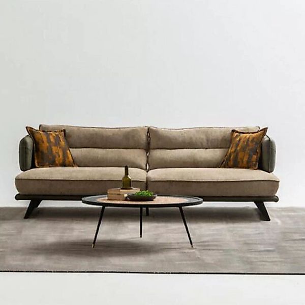 JVmoebel Sofa Luxus Sofagarnitur Sofa 3 Sitzer Sessel Stoff Modern Mehrfarb günstig online kaufen