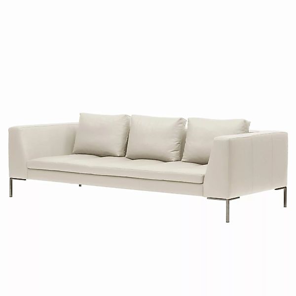 home24 Studio Copenhagen Sofa Madison 3-Sitzer Creme Echtleder 238x66x105 c günstig online kaufen