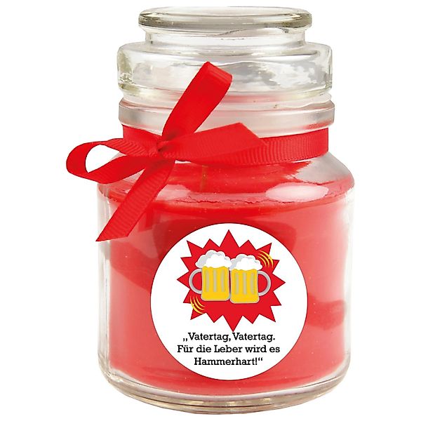 HS Candle Duftkerze & Bonbon Glas Vatertag Rose Rot günstig online kaufen