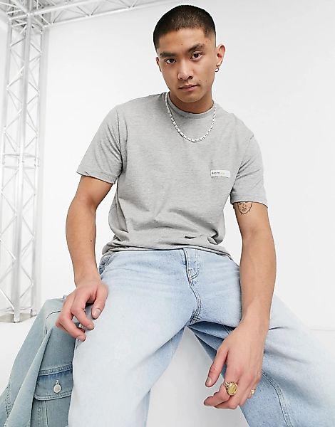 Arcminute – T-Shirt in Grau mit kleinem Logo günstig online kaufen