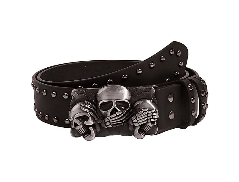 Ware aus aller Welt Nietengürtel Gürtel mit Totenkopf-Schnalle Taillengürte günstig online kaufen