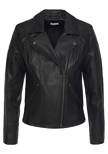 LASCANA Lederimitatjacke mit Bikerdetails, kurze Bikerjacke, günstig online kaufen