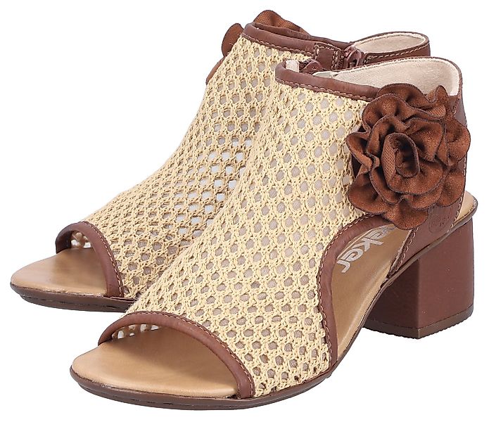 Rieker Schaftsandalette Sommerschuh, Urlaubsschuh mit dekorativer Blüten-Ve günstig online kaufen