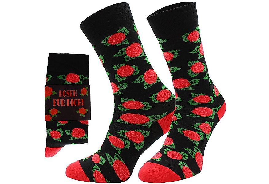 Chili Lifestyle Freizeitsocken ROSE Lustige Socken mit Spruch Banderole als günstig online kaufen