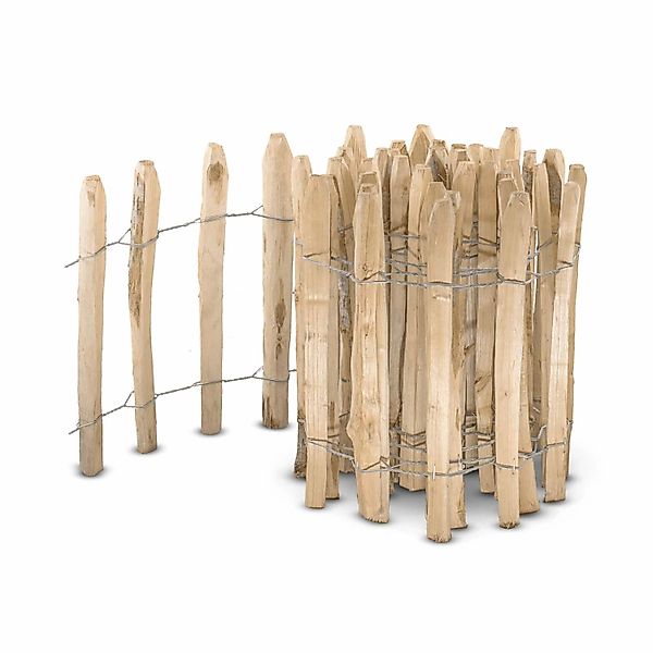 Stiltreu Englischer Staketenzaun Kastanie 500 cm x 50 cm Lattenabstand 6-8 günstig online kaufen