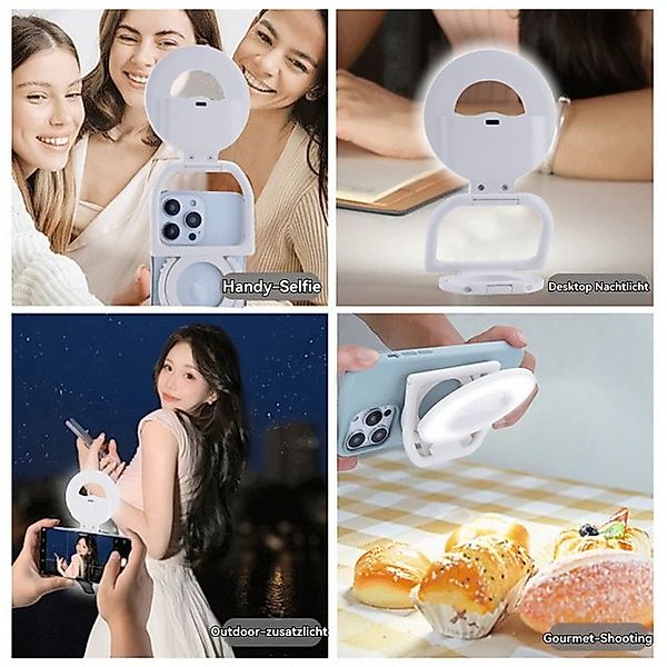 Masbekte Ringlicht 3 Lichteffekte Universal Selfie Lichtring, Magnetisches günstig online kaufen