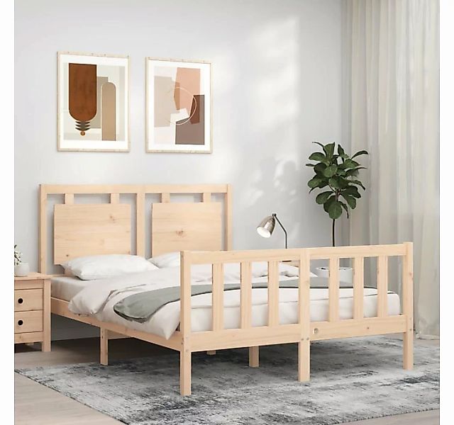 furnicato Bett Massivholzbett mit Kopfteil 140x200 cm günstig online kaufen
