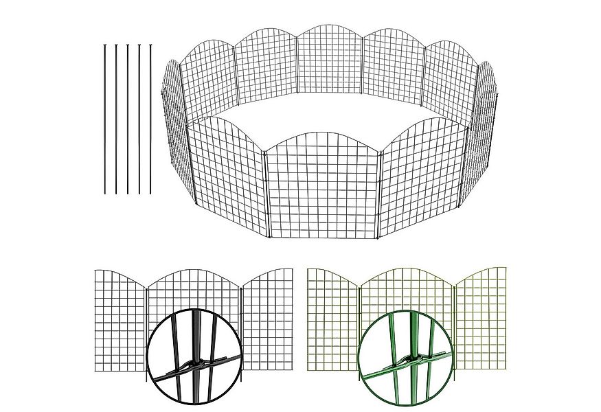 NewHabitat Teichzaun Steckzaun Zaun Gartenzaun Hundezaun Gitterzaun Zaunset günstig online kaufen