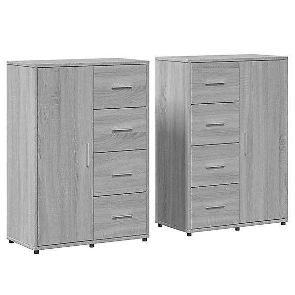 vidaXL Sideboards 2 Stk Grau Sonoma 60x31x84 cm Holzwerkstoff 3276593 günstig online kaufen