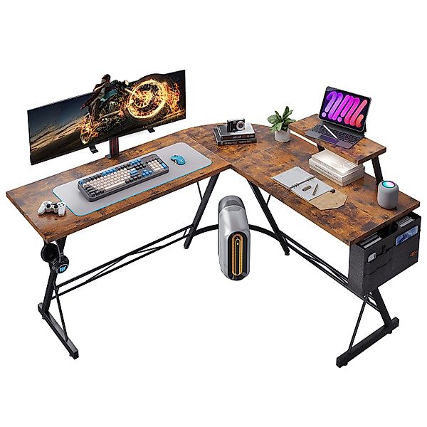 ODK Computertisch L Form Gaming Schreibtisch, günstig online kaufen