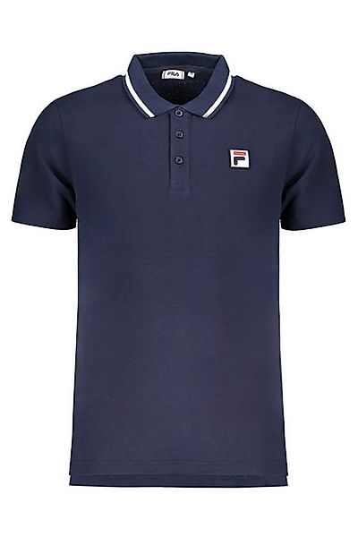 Fila Poloshirt Herren Kurzarm-Poloshirt Blau mit Kontrastdetails & günstig online kaufen