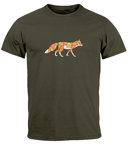 Neverless Print-Shirt Herren T-Shirt Aufdruck Fuchs günstig online kaufen