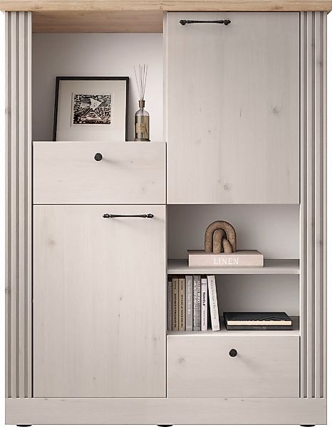 OTTO home Highboard "Country Höhe 160 cm u. Breite 118 cm, Kommode 2 Türen, günstig online kaufen