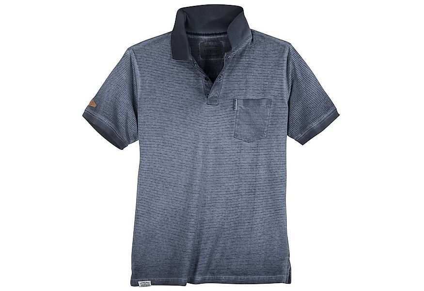 redfield Poloshirt Redfield Used Look Polo XXL denimblau geringelt günstig online kaufen