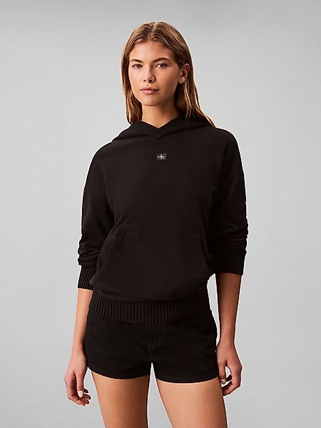 Calvin Klein Jeans Sweatshirt mit Kapuze, regular fit, gewebtes Markenlabel günstig online kaufen