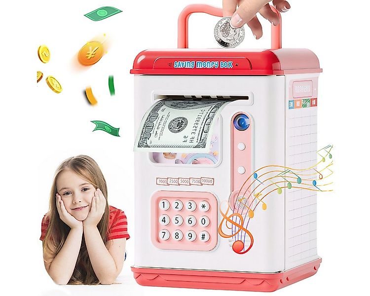 Senmudi Spardose Spardose für Kinder Sparschwein mit Passwort- & Fingerabdr günstig online kaufen