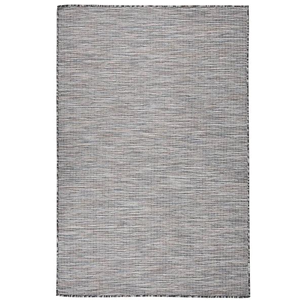 Vidaxl Outdoor-teppich Flachgewebe 120x170 Cm Braun Und Schwarz günstig online kaufen
