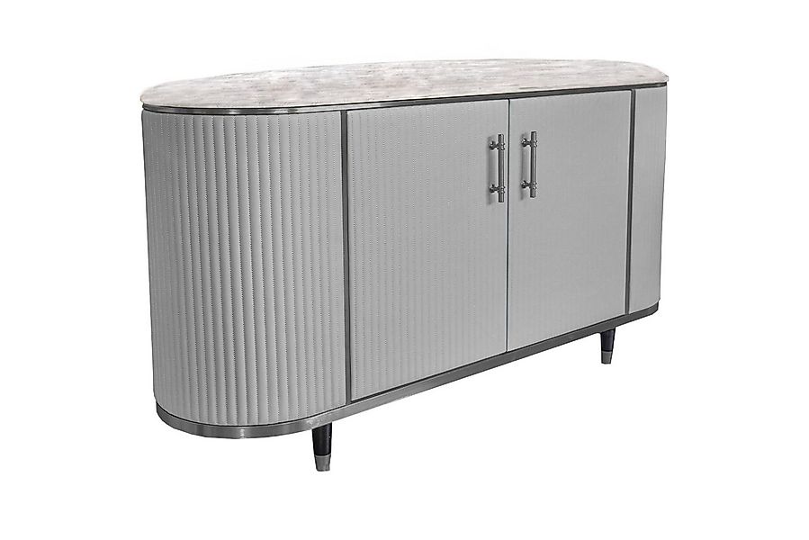 KAWOLA TV-Board MARIA, Marmorplatte Kunstleder verschiedene Farben günstig online kaufen