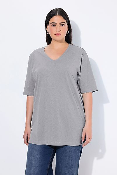 Ulla Popken T-Shirt T-Shirt V-Ausschnitt Relaxed günstig online kaufen