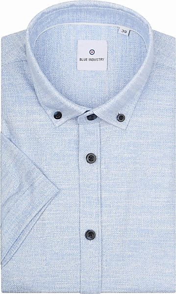 Blue Industry Short Sleeve Hemd Druck Blau - Größe 38 günstig online kaufen