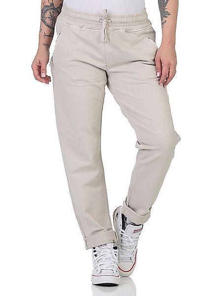 CLEO STYLE Jogger Pants Damen Jogginghose 814136 34-38 Creme günstig online kaufen