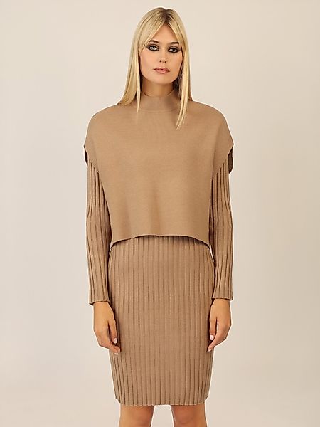 Apart Strickkleid aus Rippenstrickkleid und ärmellosem günstig online kaufen