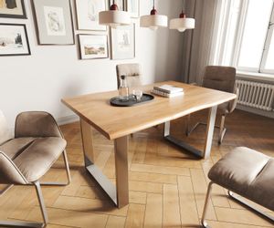 DELIFE Esstisch Edge, Akazie Natur 140x90 günstig online kaufen