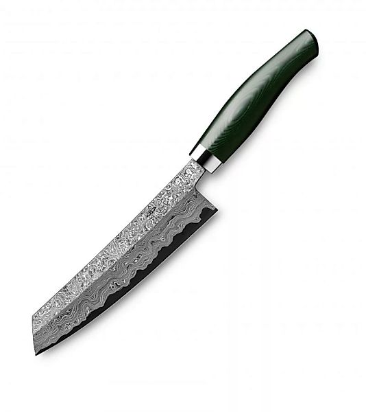 Nesmuk Exklusiv C150 Damast Kochmesser 18 cm - Griff Micarta grün günstig online kaufen